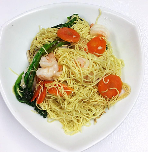Shrimp & Chinese Green Chow Mein