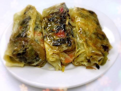 Pan Fried Vegetable Rolls