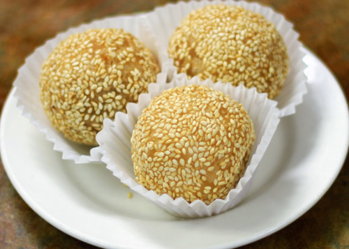 Deep Fried Lotus Seed Sesame Balls
