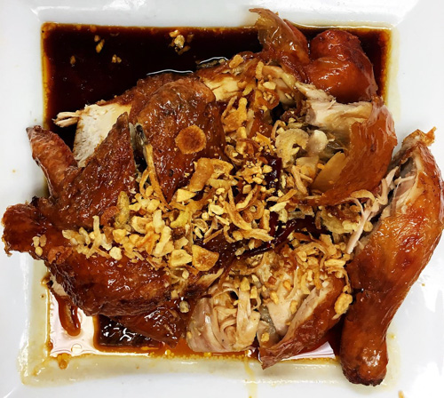 Garlic Deep Fried Chicken with Spicy Sauce