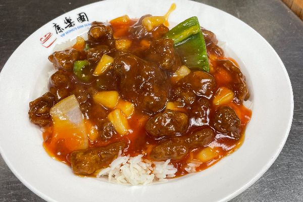 Sweet & Sour Pork on Rice