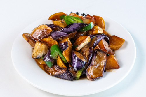 Stir Fried Potato，Eggplant & Green Pepper