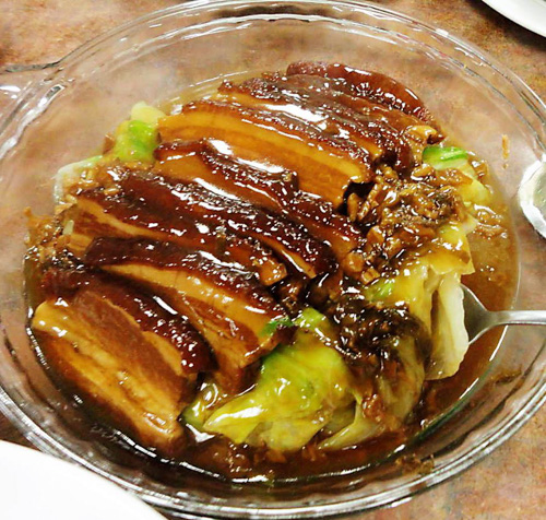 Fatty Pork Belly with Salty Cabbage