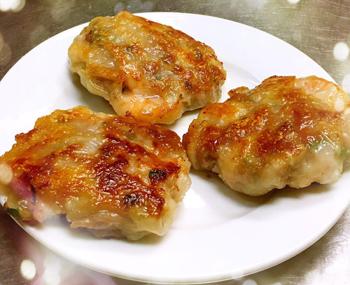 Grilled Shrimp Cakes W/ Chives