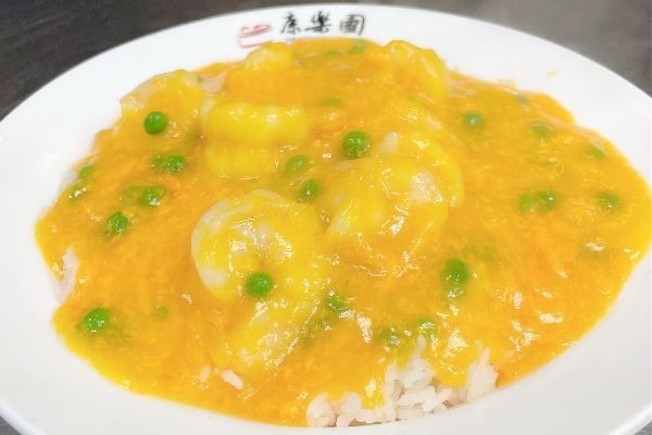 Shrimp with Scrambled Egg on Rice